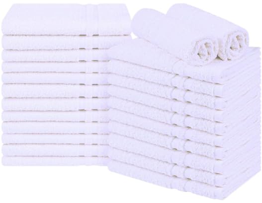 Large Bath Towels Set of 6 – 24" x 50" – 100% Cotton Terry – Durable, Soft & Quick Dry – Beige Multipurpose Towels for Bathroom, Gym, Spa, Pool & Daily Use