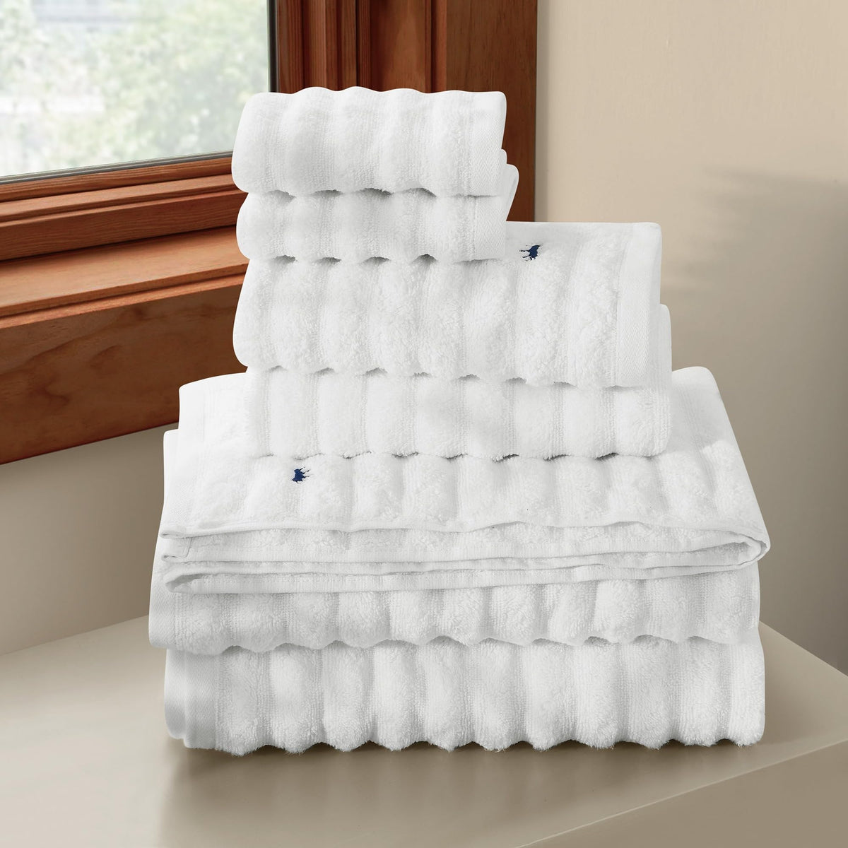 Textured Rust 6 Piece Towel Set, Solid Color Themed, Oeko-TEX Certified Confidence