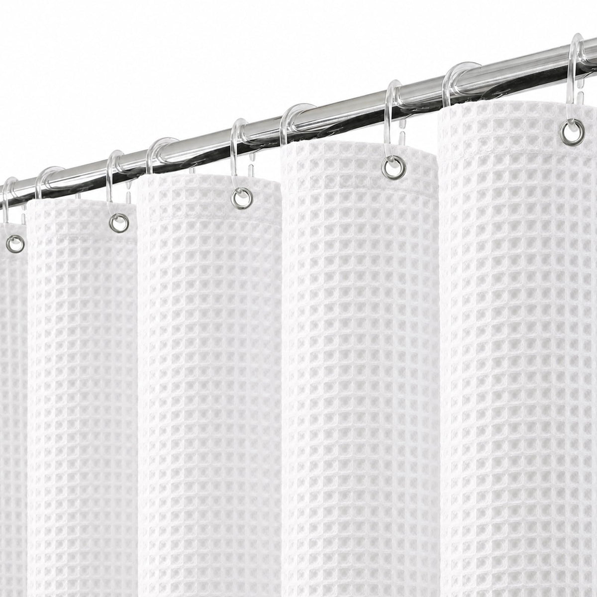 Colorful Star 256GSM Cotton Waffle Shower Curtain, Sage Green, 72 x 72