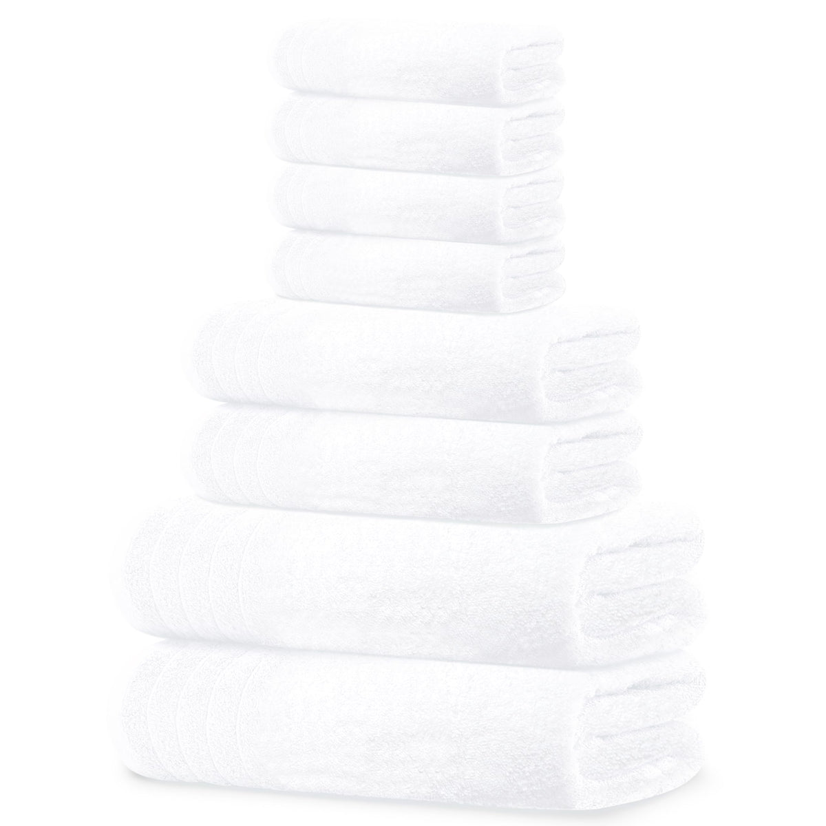 Tens Towels 8 Piece Towel Set, 2 XL Bath, 2 Hand, 4 Washcloth, Dark Grey