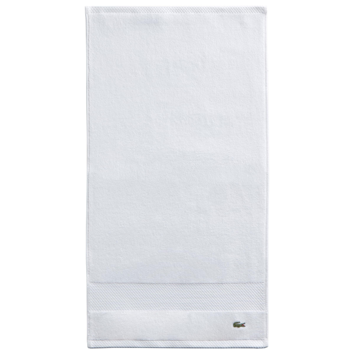 Lacoste Heritage 100% Supima Cotton Bath Towel 30" x 54", White