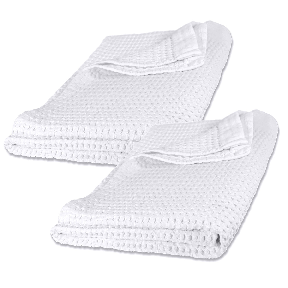 GILDEN TREE Waffle Hand Towels for Bathroom Quick Dry Large Luxury Lint Free Super Absorbent Cotton Hand Towels Set of 2, Modern Style (Cream)
