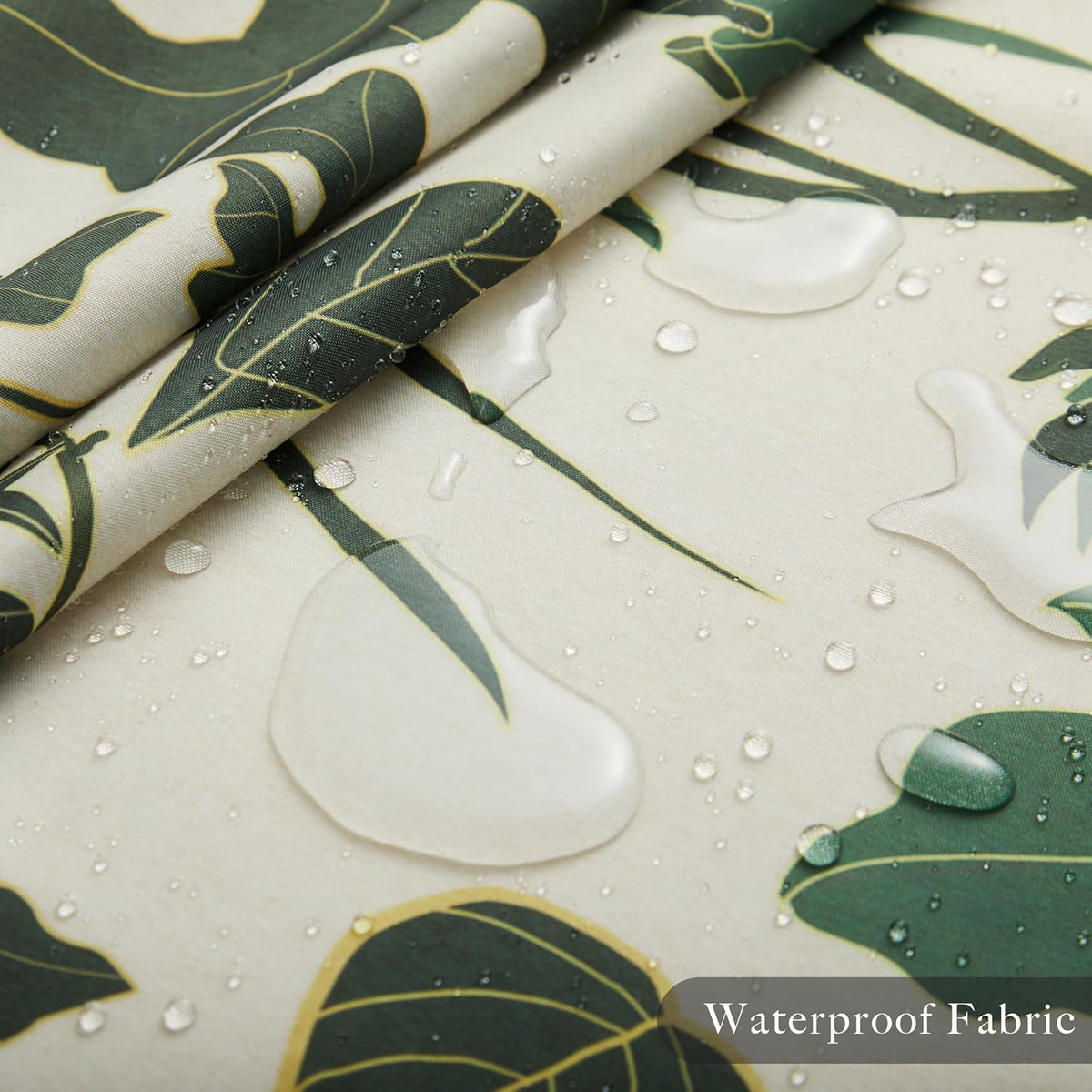 Ohocut Boho Shower Curtain Green Cute Floral Shower Curtains for Bathroom Allover Jungle Tropical Leaves Plant Shower Curtain Waterproof Polyester Fabric 72x72 Inch