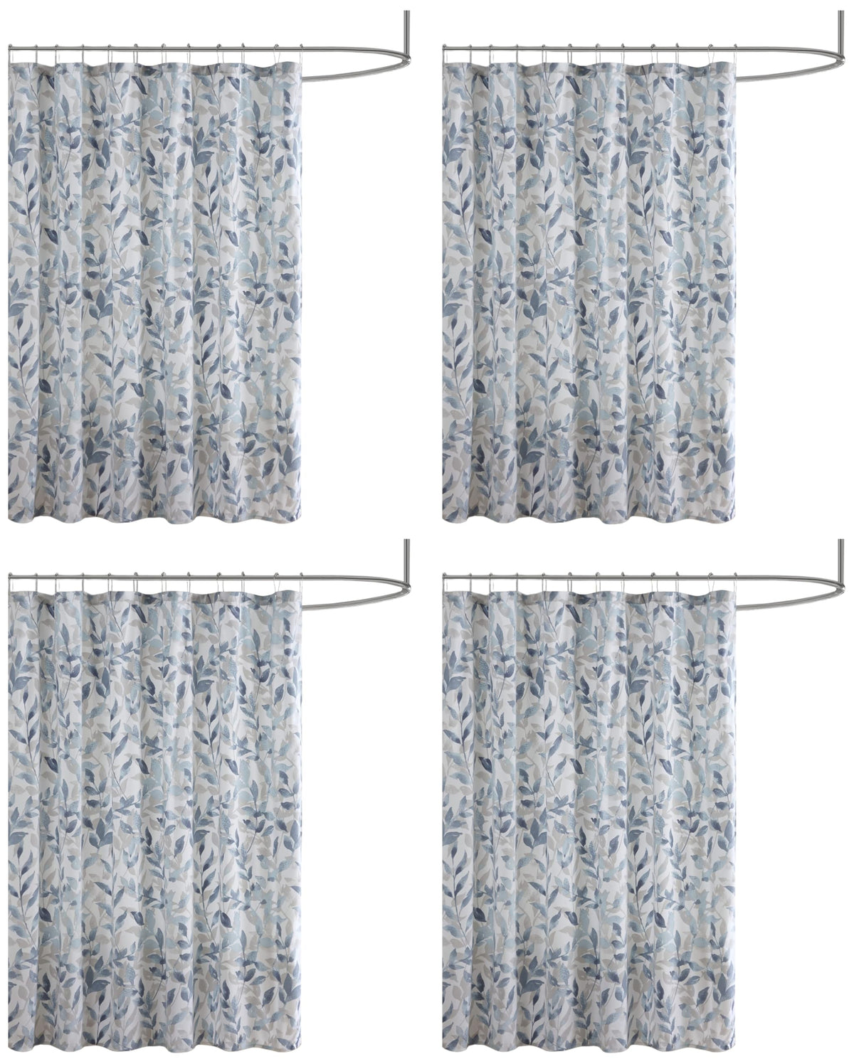 Madison Park Sofia Shower Curtain for Bathroom, 72 x 72, Blue