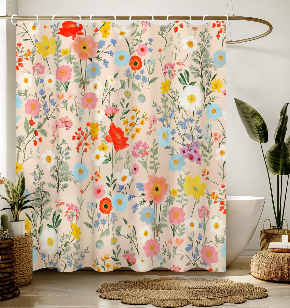 Bathroom Shower Curtain Cute Cortinas para Baño 72 x 72, Boho