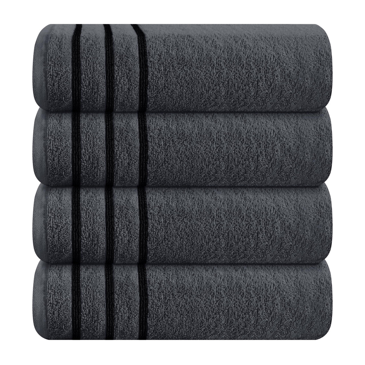 MyOwn Ultra Soft 6 Pack Cotton Towel Set, Contains 2 Bath Towels 28x55 inch, 2 Hand Towels 16x24 inch & 2 Wash Coths 12x12 inch, Ideal Everyday use, Compact & Lightweight - Pink, 71662