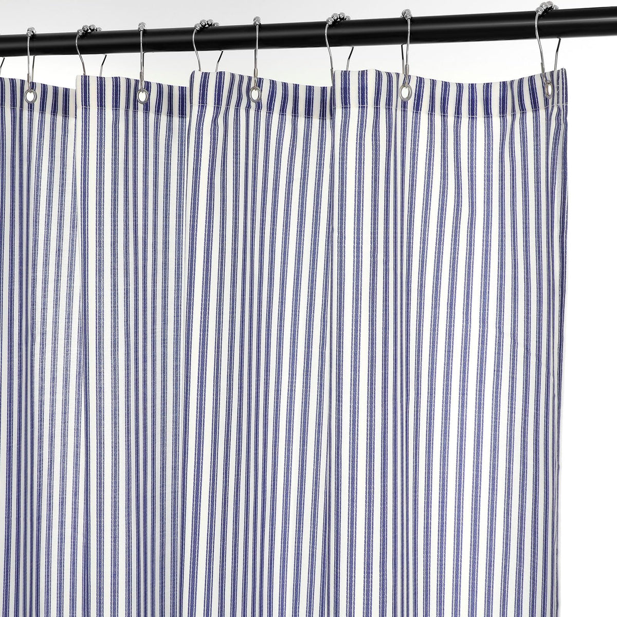 Mindsoft Stripe Curtain, Green and White, 72 x 72 Inches, Stripe