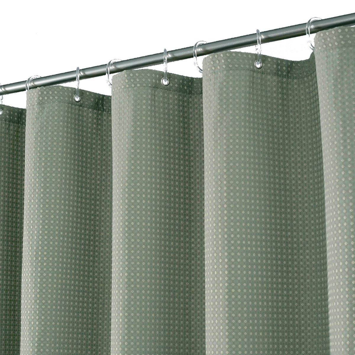 Barossa Design 36x84 Extra Long Stall Shower Curtain Waffle Weave White