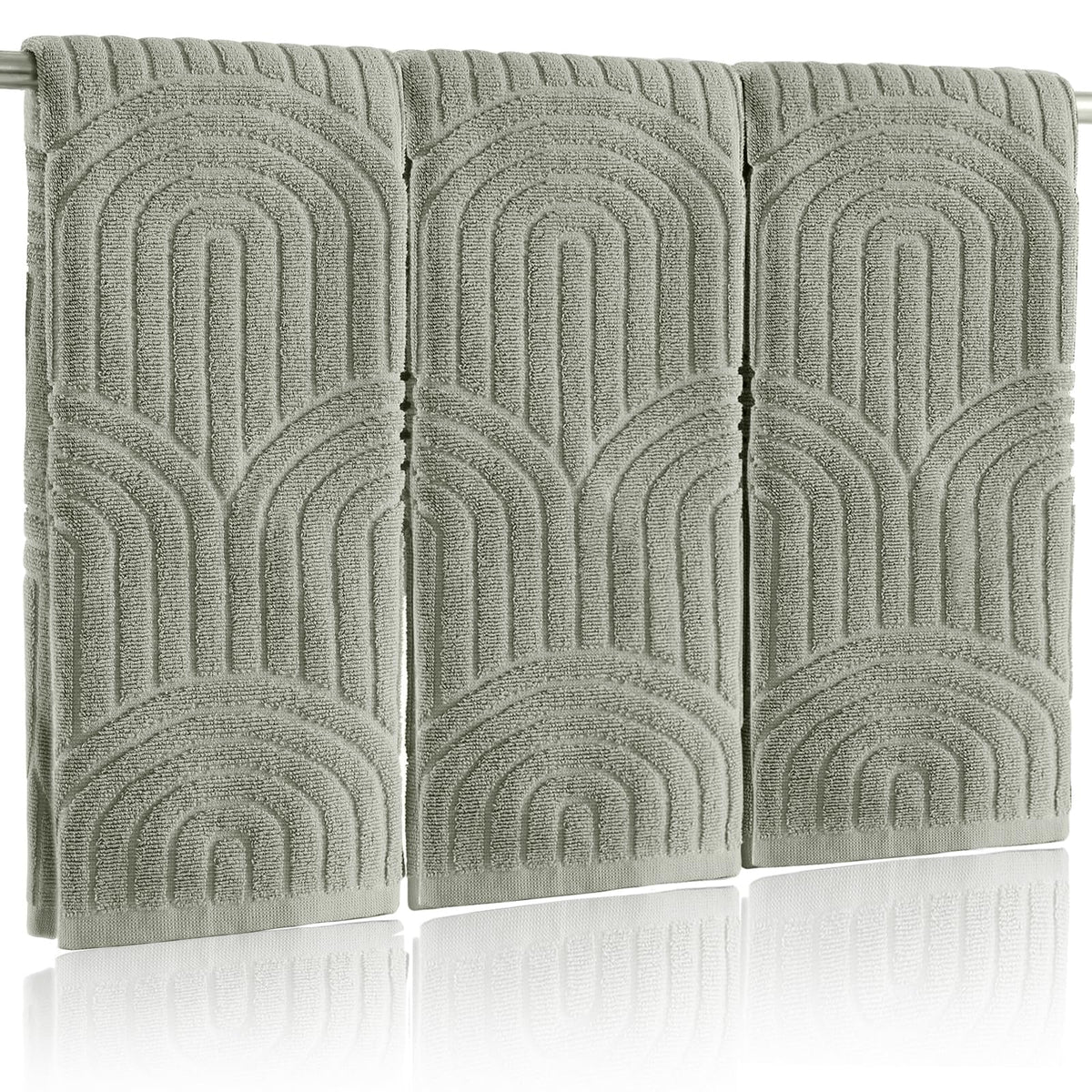 Boho 100% Cotton Towels - 3 Pcs 16 x 26 inches Hand Towels Set Ultra Soft and Highly Absorbent for Bathroom or Kitchen, Hotels, Spa