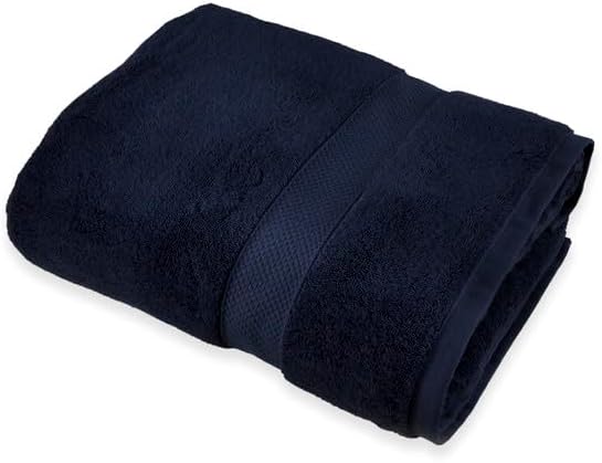 Maisonette Loft Egyptian Cotton Turkish Bath Towels, Soft, Absorbent, Ideal Quick Dry Large Luxury Bath Towel Set for Shower (30" x 58", 4 Pack), Navy Blue