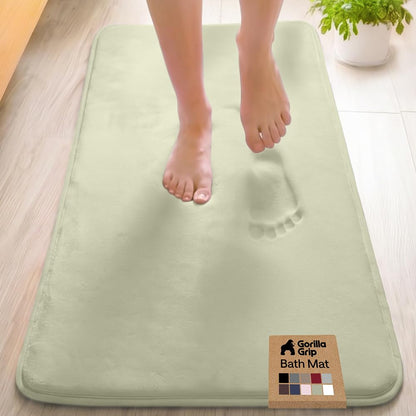 GORILLA GRIP® Memory Foam Bath Rug for Bathroom, 36x24 Graphite Gray