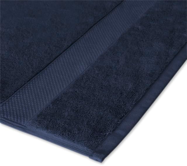 Maisonette Loft Egyptian Cotton Turkish Bath Towels, Soft, Absorbent, Ideal Quick Dry Large Luxury Bath Towel Set for Shower (30" x 58", 4 Pack), Navy Blue
