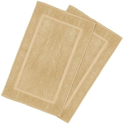 Utopia Towels Cotton Bath Mat, 21x34 in, 2 Pack, Black