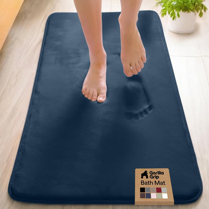 GORILLA GRIP® Memory Foam Bath Rug for Bathroom, 36x24 Graphite Gray