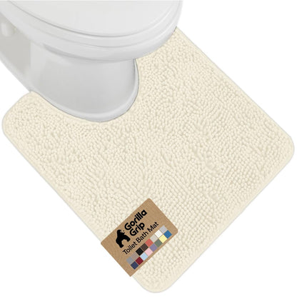 GORILLA GRIP Bath Rug Mat for Bathroom, Absorbent Chenille, 30x20 Gray