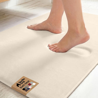GORILLA GRIP® Memory Foam Bath Rug for Bathroom, 36x24 Graphite Gray