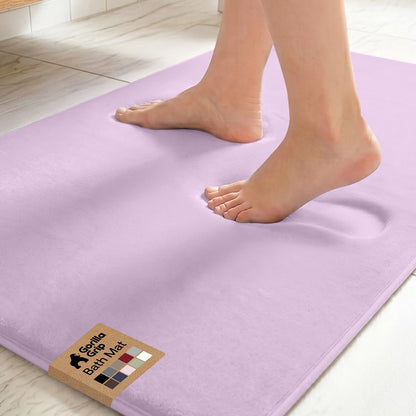 GORILLA GRIP® Memory Foam Bath Rug for Bathroom, 36x24 Graphite Gray