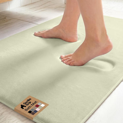 GORILLA GRIP® Memory Foam Bath Rug for Bathroom, 36x24 Graphite Gray