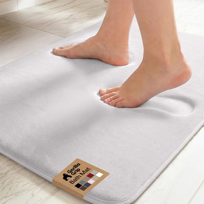 GORILLA GRIP® Memory Foam Bath Rug for Bathroom, 36x24 Graphite Gray