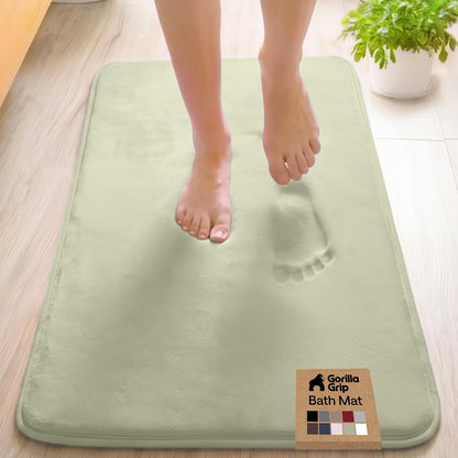 GORILLA GRIP® Memory Foam Bath Rug for Bathroom, 36x24 Graphite Gray