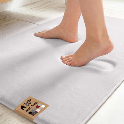 GORILLA GRIP® Memory Foam Bath Rug for Bathroom, 36x24 Graphite Gray