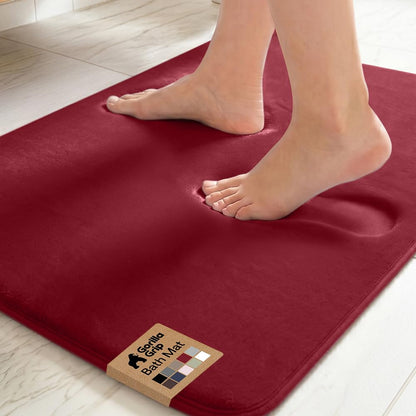 GORILLA GRIP® Memory Foam Bath Rug for Bathroom, 36x24 Graphite Gray