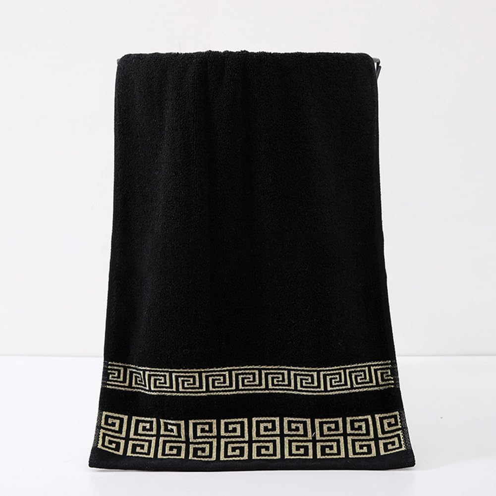 Highly Absorbent Embroidered Bath Towel Set of 3, 100% Cotton Bath Towels