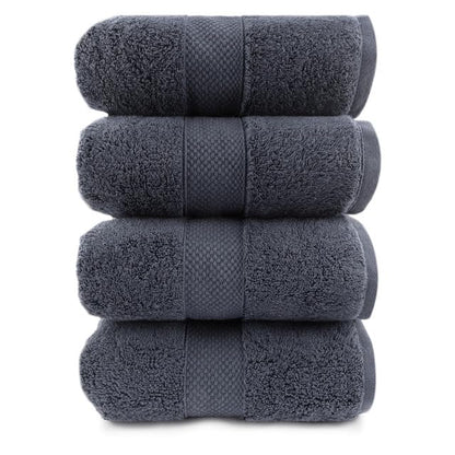 Maisonette Loft Egyptian Cotton Turkish Bath Towels, Soft, Absorbent, Ideal Quick Dry Large Luxury Bath Towel Set for Shower (30" x 58", 4 Pack), Navy Blue
