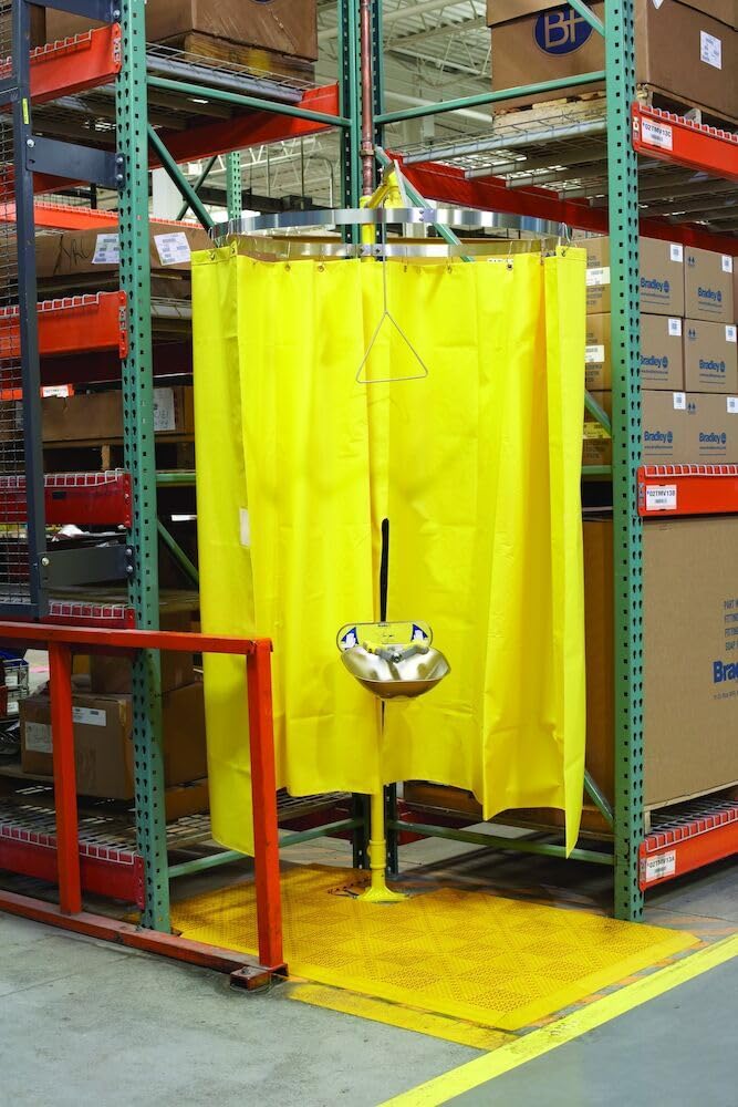 Bradley S19-330 Emergency Shower Privacy Curtain Kit, 70 x 145 Inch