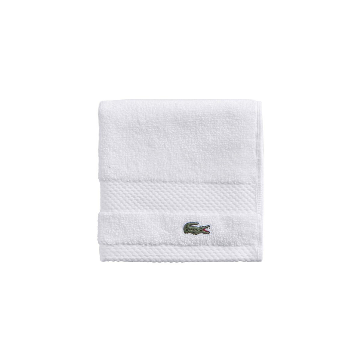 Lacoste Heritage 100% Supima Cotton Bath Towel 30" x 54", White
