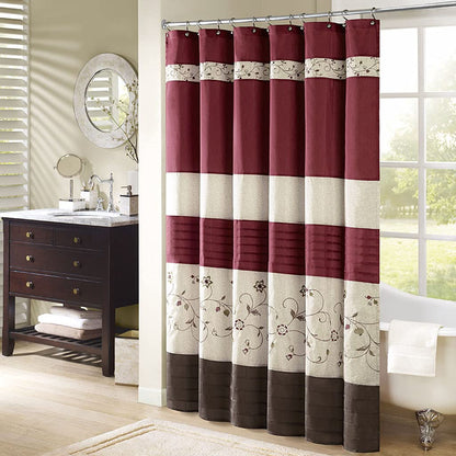 Madison Park Serene Shower Curtain for Bathroom, 72 x 72, Purple