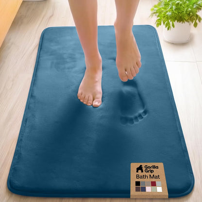 GORILLA GRIP® Memory Foam Bath Rug for Bathroom, 36x24 Graphite Gray