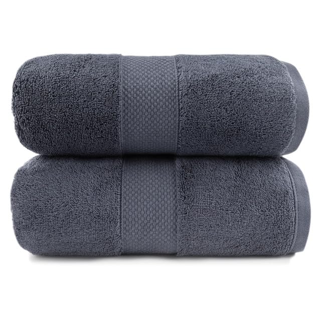 Maisonette Loft Egyptian Cotton Turkish Bath Towels, Soft, Absorbent, Ideal Quick Dry Large Luxury Bath Towel Set for Shower (30" x 58", 4 Pack), Navy Blue