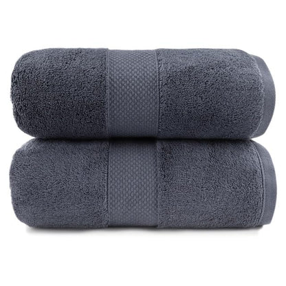 Maisonette Loft Egyptian Cotton Turkish Bath Towels, Soft, Absorbent, Ideal Quick Dry Large Luxury Bath Towel Set for Shower (30" x 58", 4 Pack), Navy Blue