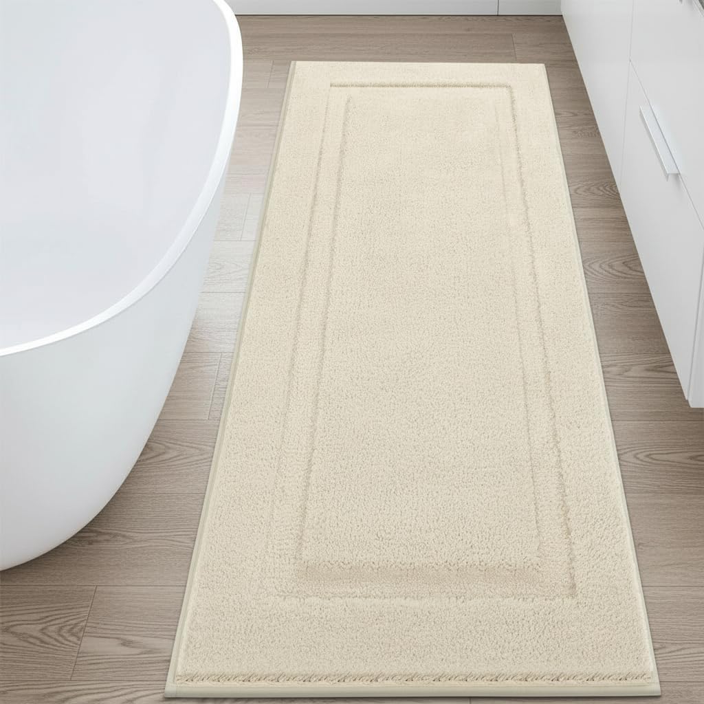 SHACOS Extra Soft Large Long Bathroom Runner Rug 60x24, White