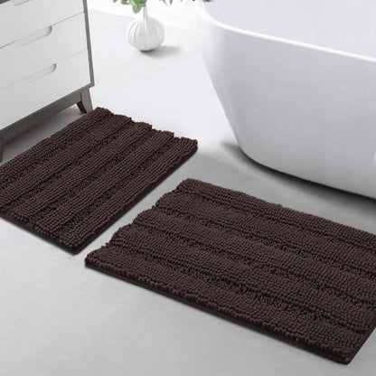 Turquoize Bathroom Runner Rug 17"x47", Soft Absorbent Chenille Bath Rug