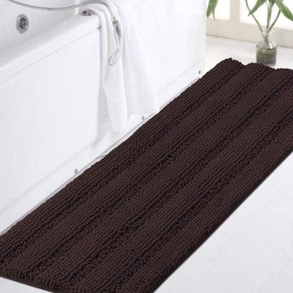 Turquoize Bathroom Runner Rug 17"x47", Soft Absorbent Chenille Bath Rug