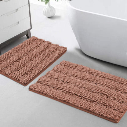 Turquoize Bathroom Runner Rug 17"x47", Soft Absorbent Chenille Bath Rug