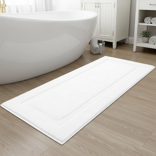SHACOS Extra Soft Large Long Bathroom Runner Rug 60x24, White