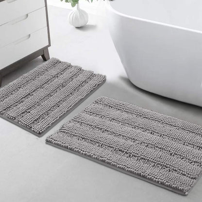 Turquoize Bathroom Runner Rug 17"x47", Soft Absorbent Chenille Bath Rug
