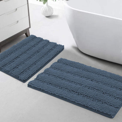 Turquoize Bathroom Runner Rug 17"x47", Soft Absorbent Chenille Bath Rug