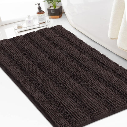 Turquoize Bathroom Runner Rug 17"x47", Soft Absorbent Chenille Bath Rug