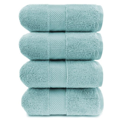 Maisonette Loft Egyptian Cotton Turkish Bath Towels, Soft, Absorbent, Ideal Quick Dry Large Luxury Bath Towel Set for Shower (30" x 58", 4 Pack), Navy Blue