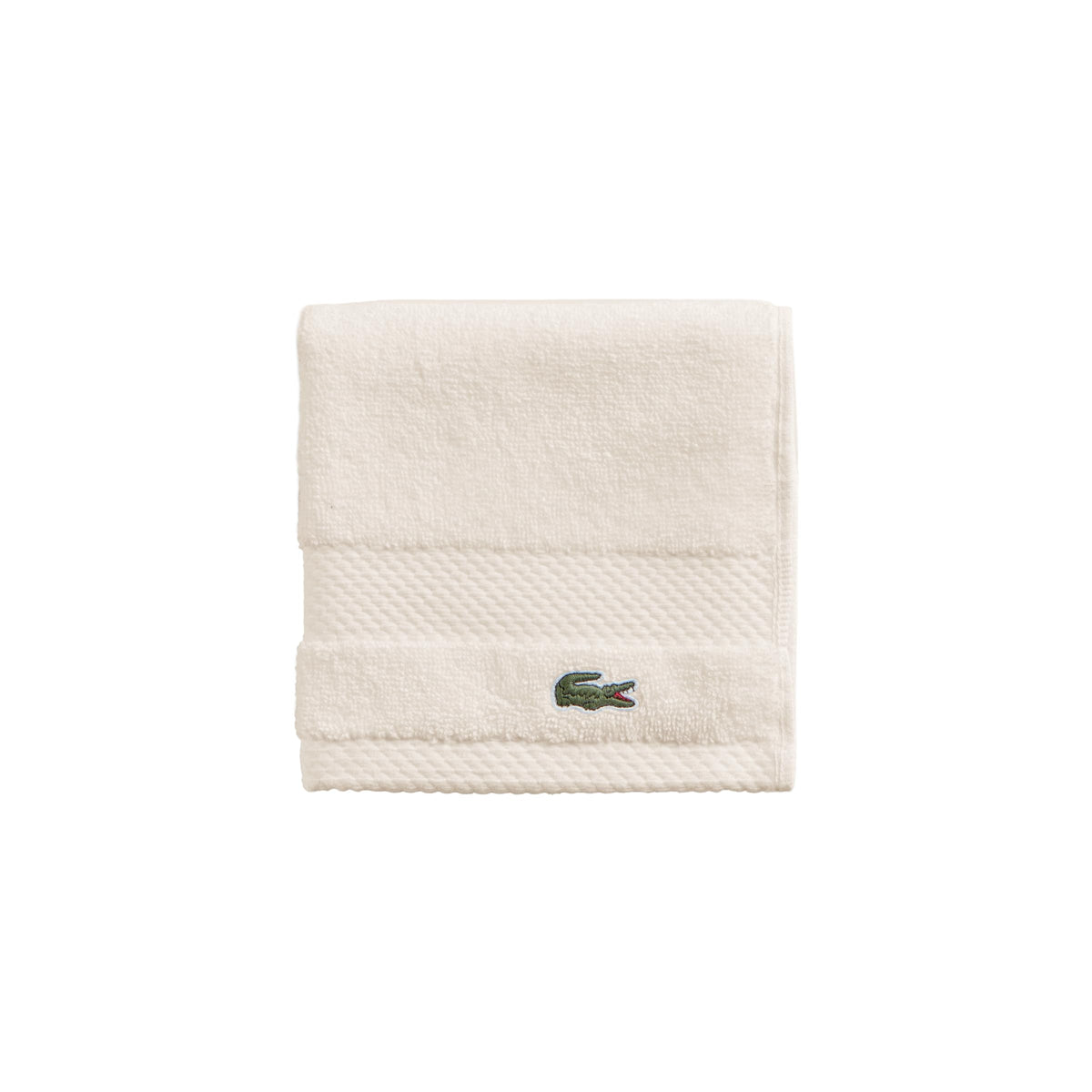 Lacoste Heritage 100% Supima Cotton Bath Towel 30" x 54", White