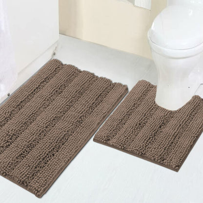 Turquoize Bathroom Runner Rug 17"x47", Soft Absorbent Chenille Bath Rug