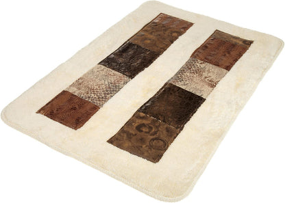 Zahari Home Larrisa Floral Bathroom Rug Luxury Bath Rug Washable Contemporary Decor Beautiful Shower Mat Unique Design Stylish Non Slip Shower Mat Flower Bath Rug Bath Shower Tub Decor