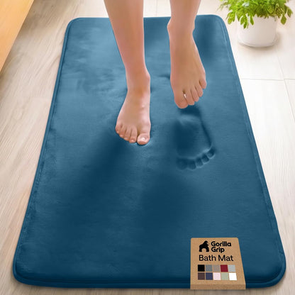 GORILLA GRIP® Memory Foam Bath Rug for Bathroom, 36x24 Graphite Gray