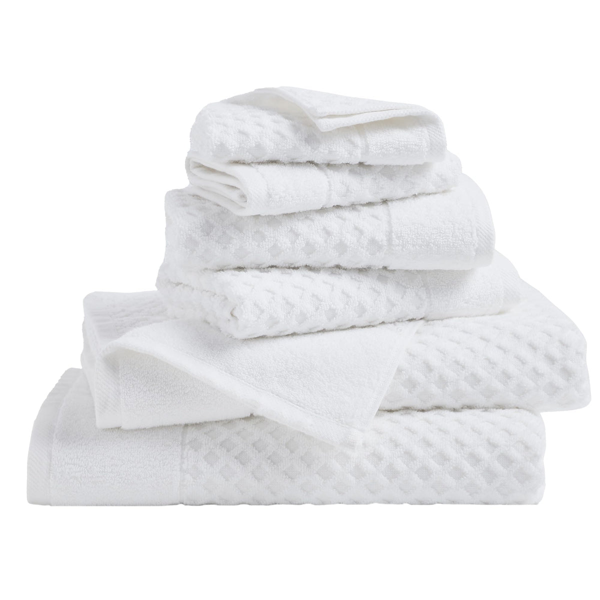 Great Bay Home Bath Towels - 100% Cotton 6 Piece Towel Set - Diamond Waffle Weave - Absorbent, Durable, Quick-Dry Towels for Bathroom (Copper)