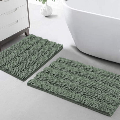 Turquoize Bathroom Runner Rug 17"x47", Soft Absorbent Chenille Bath Rug