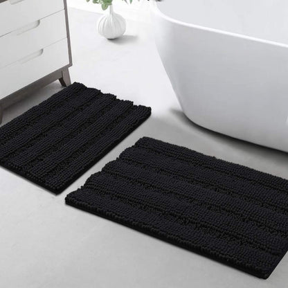 Turquoize Bathroom Runner Rug 17"x47", Soft Absorbent Chenille Bath Rug